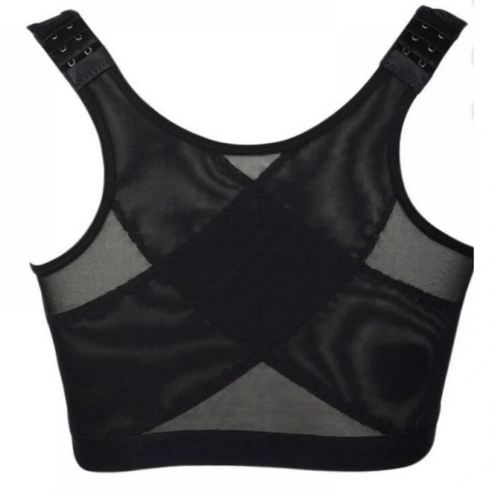 Black Front-Close Wireless Comfort Sports Bra XL - Picture 5 of 7